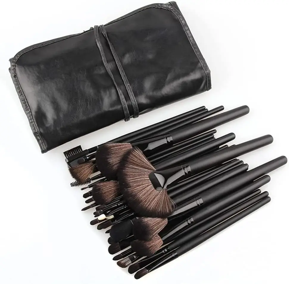 Sac cadeau de 24 pièces, ensembles de pinceaux de maquillage, pinceaux cosmétiques professionnels, poudre à sourcils, fond de teint, ombres, outils de maquillage