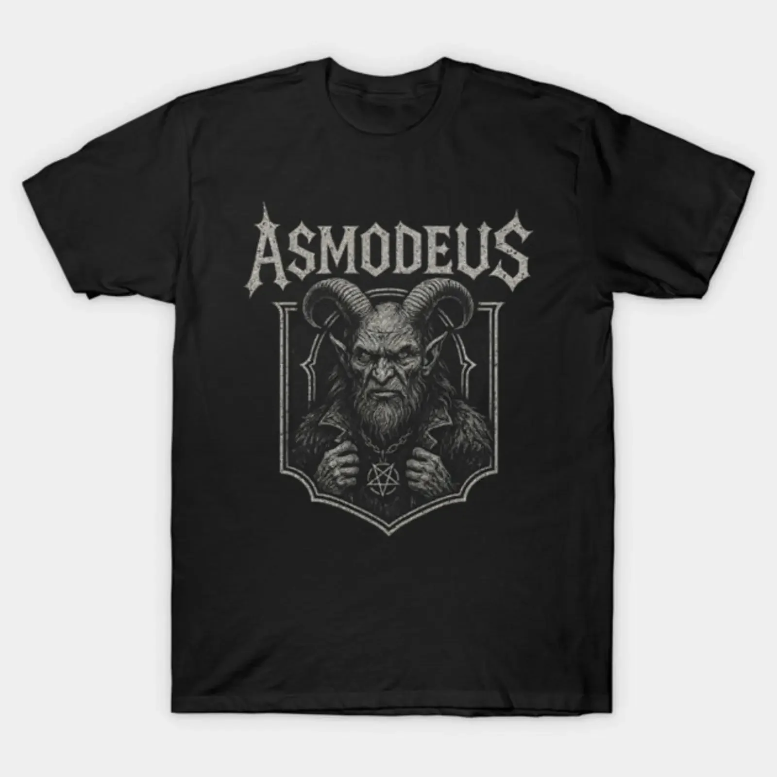 Футболка Asmodeus в винтажном стиле, универсальная, мужская, уличная мода, дышащая, унисекс, удобная, с графическим принтом, мягкая, повседневная.