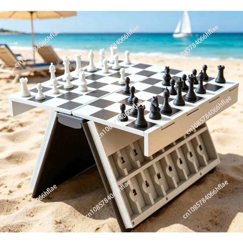 New 3D Printed Foldable Magnetic Chess Book, Portable Puzzle Board Game for Desktop