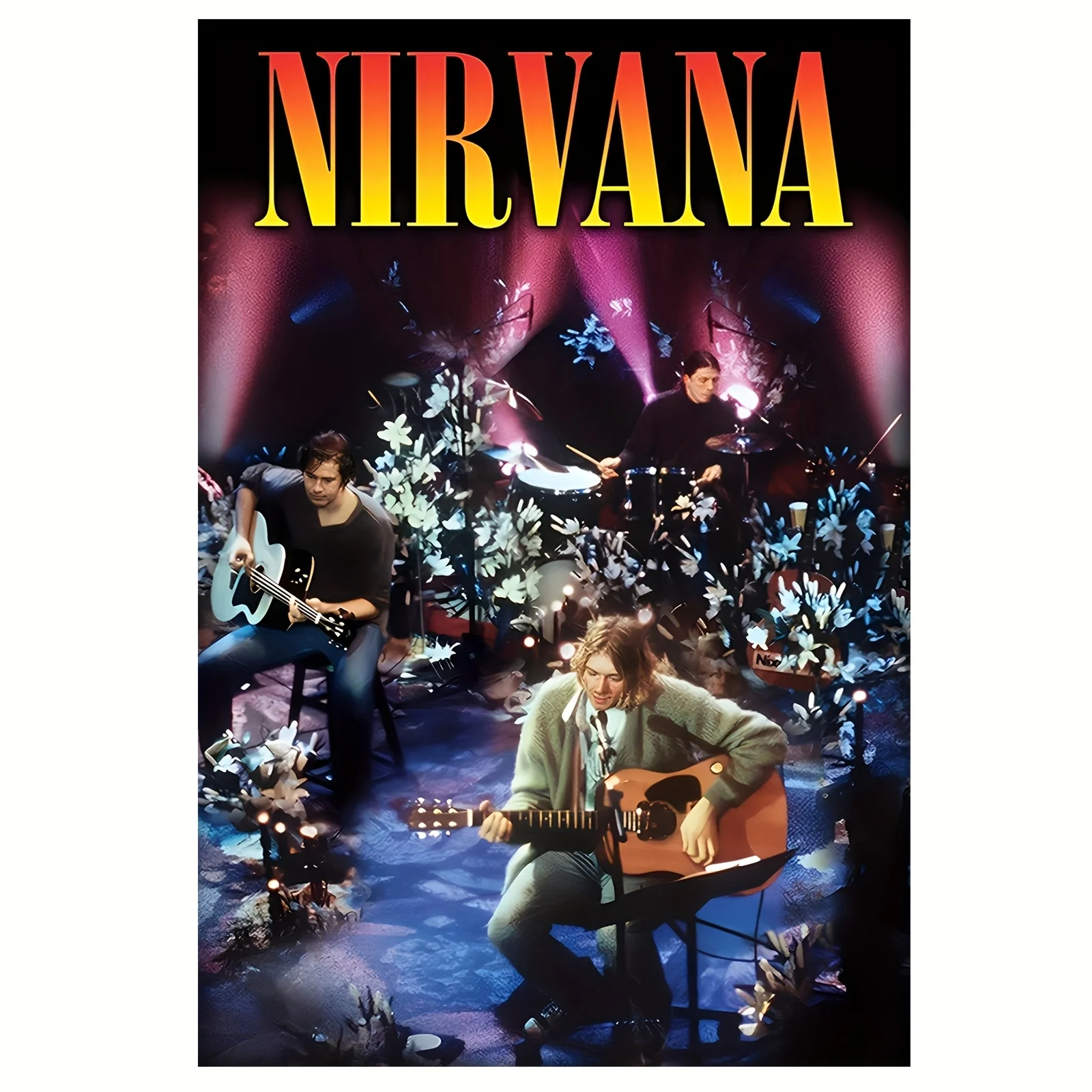 Nirvana MTV Unplugged Shower Curtain: Iconic Performance That Adds Grunge Vibes and Nostalgia to Your Bathroom Decor