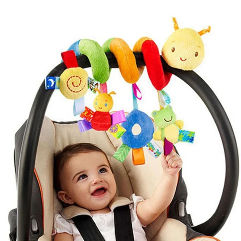 Juguete de cuna infantil suave para recién nacidos, cuna, cama, cochecito, juguete en espiral, asiento de coche, sonajeros educativos, toalla, juguetes para bebés de 0 a 12 meses, nuevo