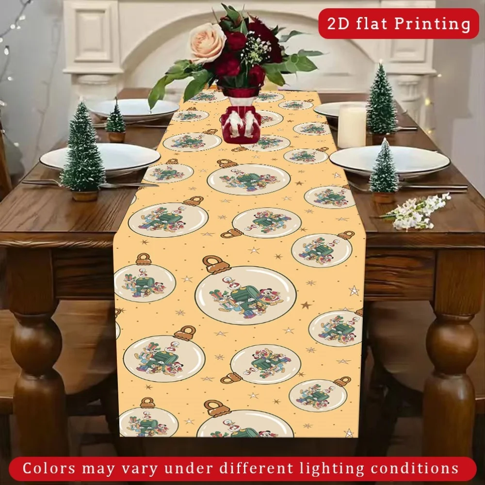 1 Piece of Disney Mickey Mouse Cartoon Design Table Runner, Suitable for Restaurants, Home, Picnics, Harvest Parties, and Market Decorations.