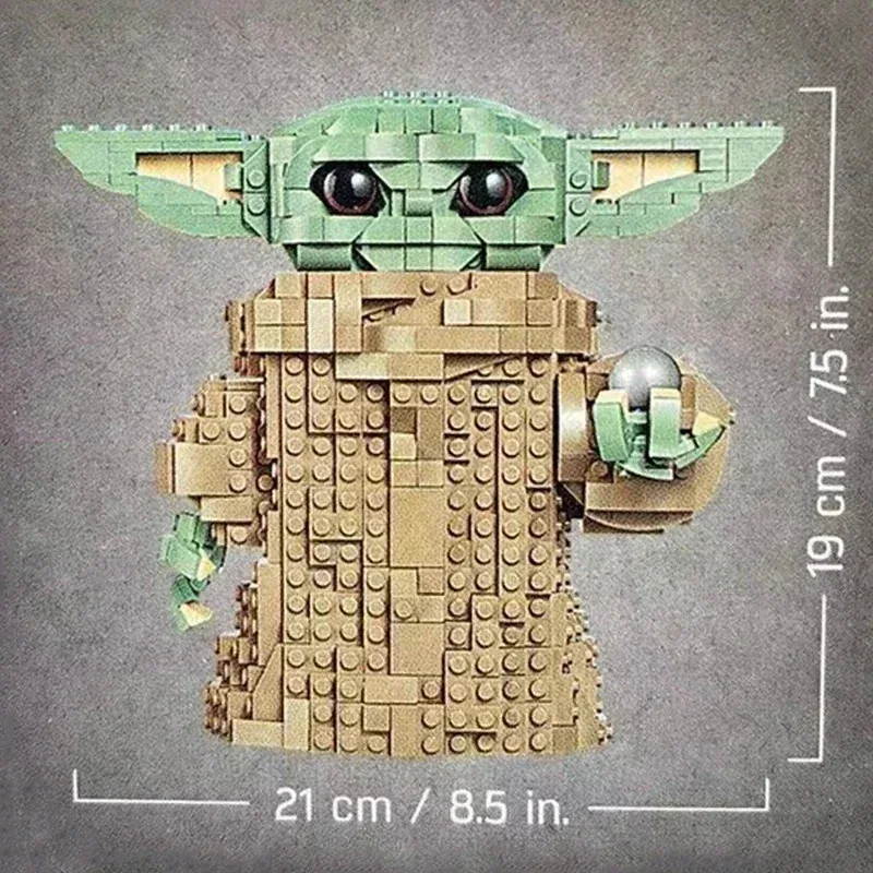 Yoda Baby Model - Educatief bouwsteenspeelgoed voor eenvoudige montage voor jongens en meisjes, decoratief beeldje, cadeau, kerstcadeau