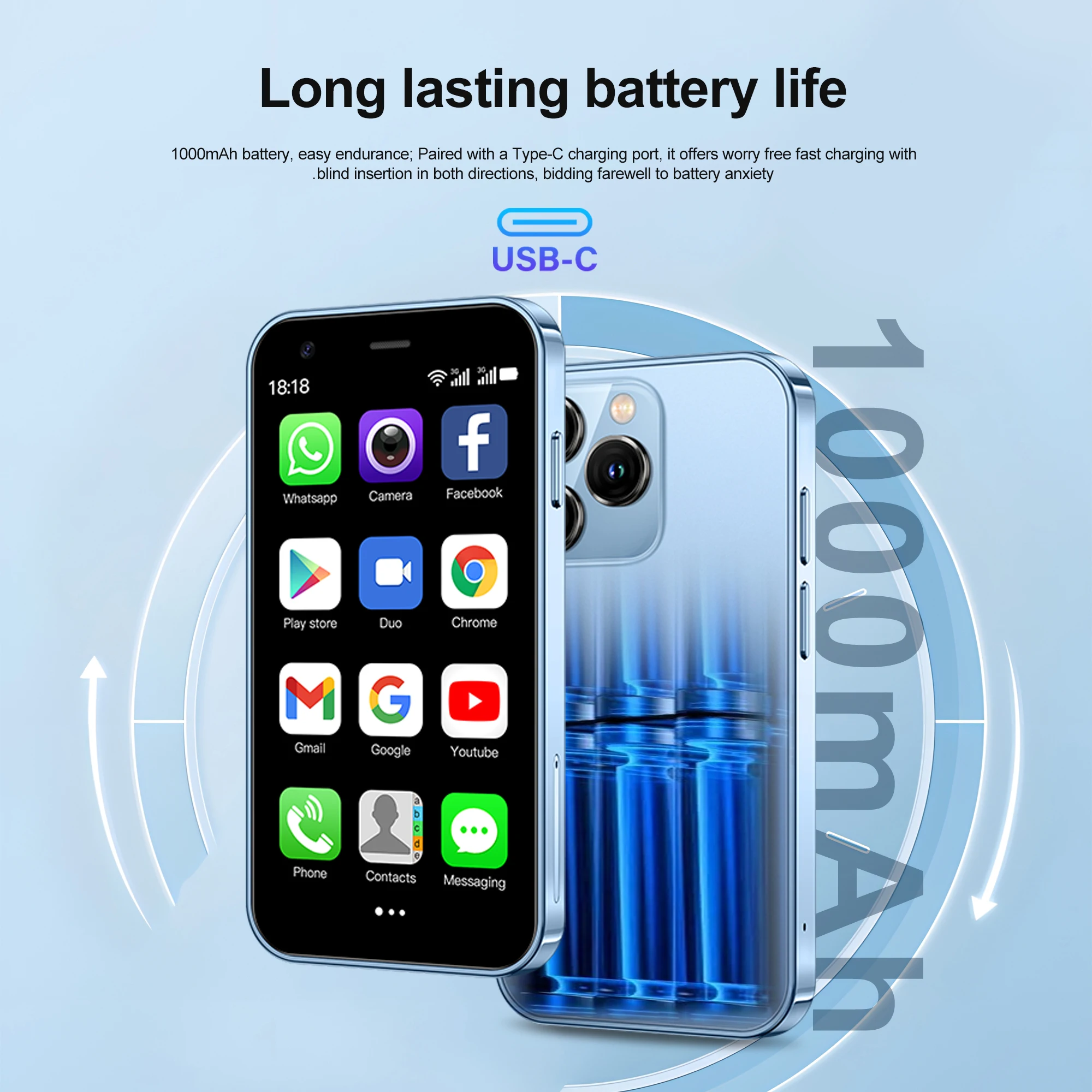 SERVO Mini Smartphone 3G WCDMA Cellular Android System 2GB +16GB Play Store 3" Display Super Small Cheap Mobile Phones Dual SIM