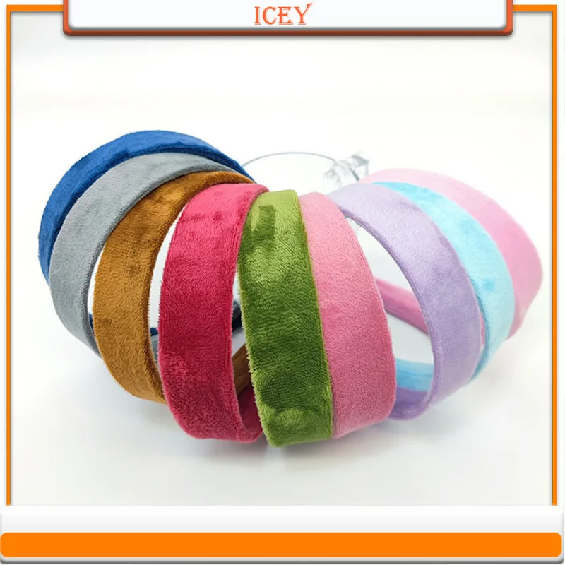 

10pcs 3cm Fluff Headwear Plush Headbands Short Haired Headband Wide Edge Headband Scrunchie Hair Accessories Headband