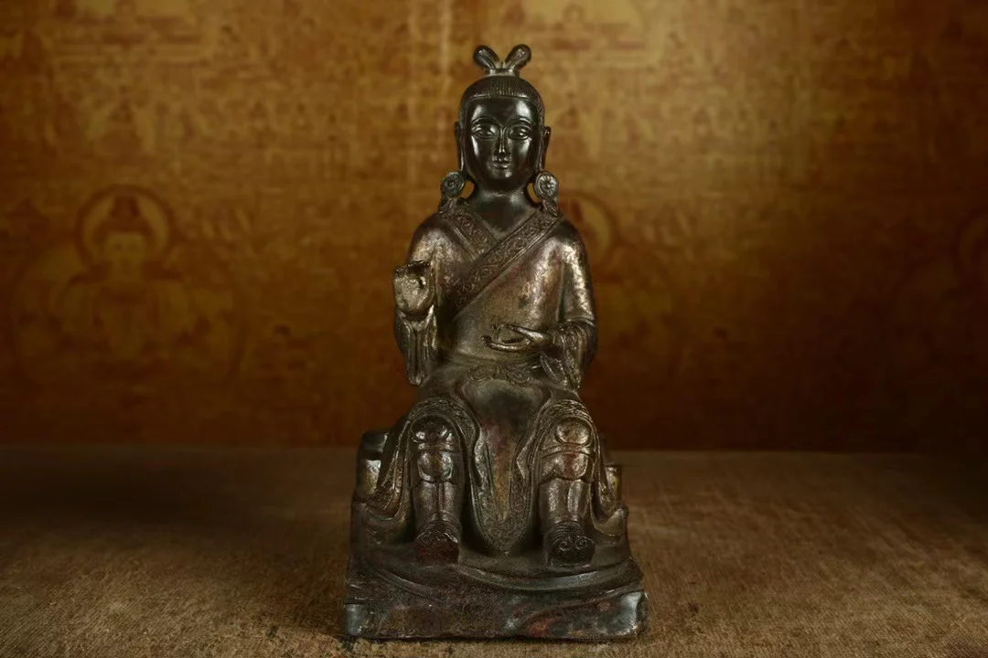 Rare  old Handmade copper Sheng Ying niang niang Buddha,Free shipping
