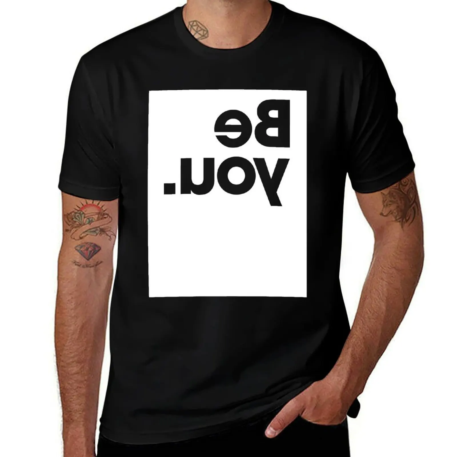 Be You - Camiseta Blanca Funcional Casual de Manga Corta