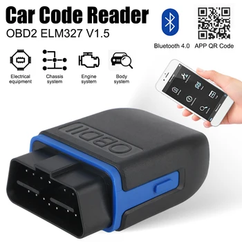 ELM327 V1.5 OBD2 Scanner de Diagnostic voiture OBD II Mini sans fil Bluetooth 4.0 pour iOS Android et Windows lecteur de Code de voiture