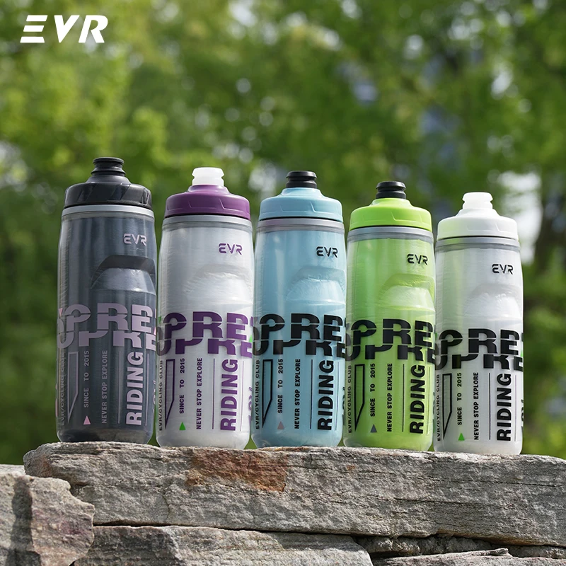 

EVR Summer 620ml Heat-insulating Cycling Kettle Cold-keeping Road Bike Sports Water Bottle Ice-keeping Squeeze Bicycle Kettle