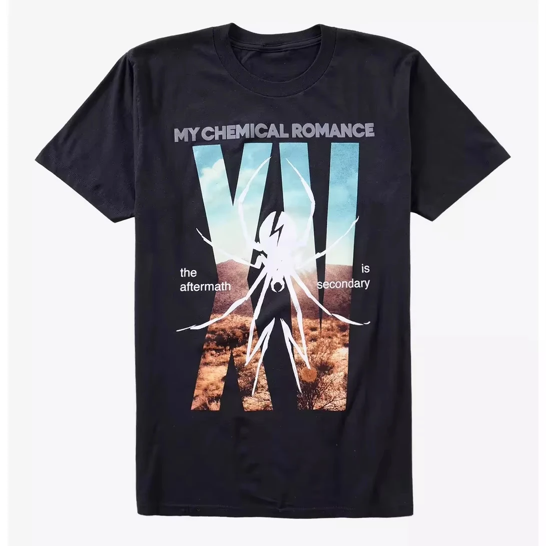 2026 New Cool My Chemical Romance Grim Reaper Clock Band T-Shirt Cotton Graphic Tee Men Women Summer Streetwear -