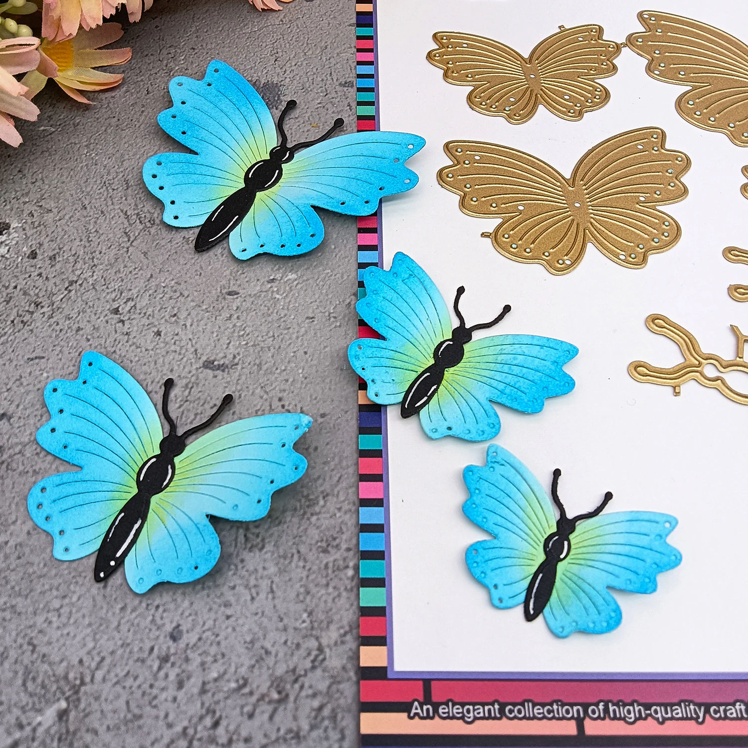 Schmetterling-Set Metall-Stanzformen für Geschenkpapier Handgemachte Kartenherstellung DIY Grußkarten Scrapbooking und Album
