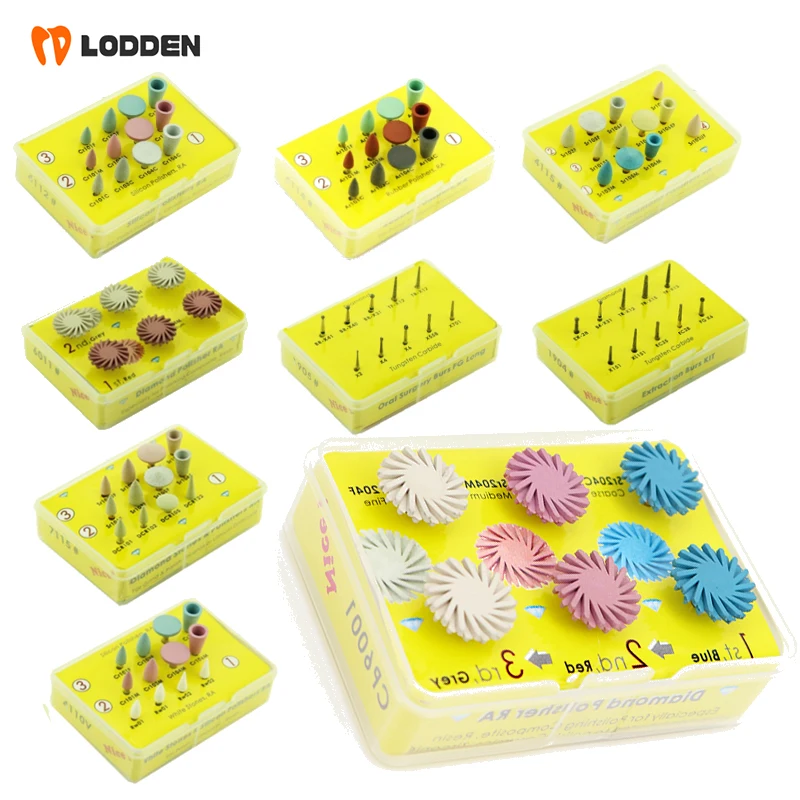 

LODDEN Dental lab Rubber Polishing Discs Diamond Composite Resin Polish Wheel Spiral Flex Burs for Dentistry RA Dental Care Tool