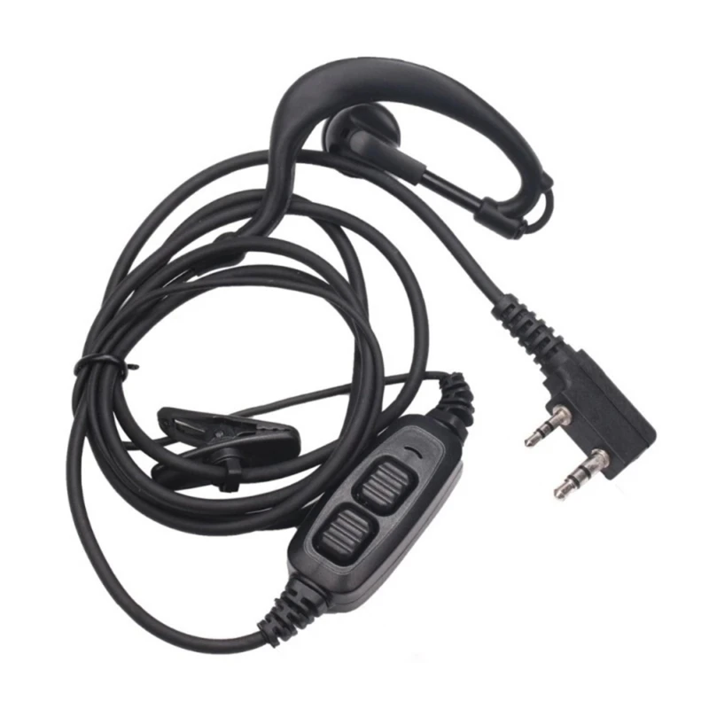 Adaptador doble Push to Talk para auriculares Walkies Talkies con enchufe 2 pines serie 82