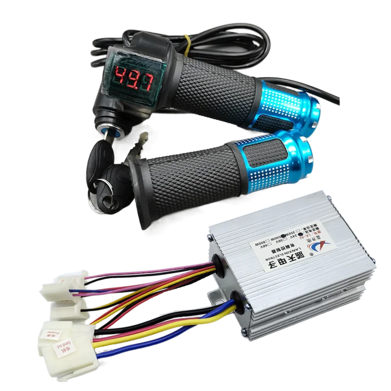 Accessori per Scooter per bici elettriche Controller spazzolato per motore e impugnatura Twist per acceleratore 12V 24V 36V 48V 250W 350W 500W 1000W