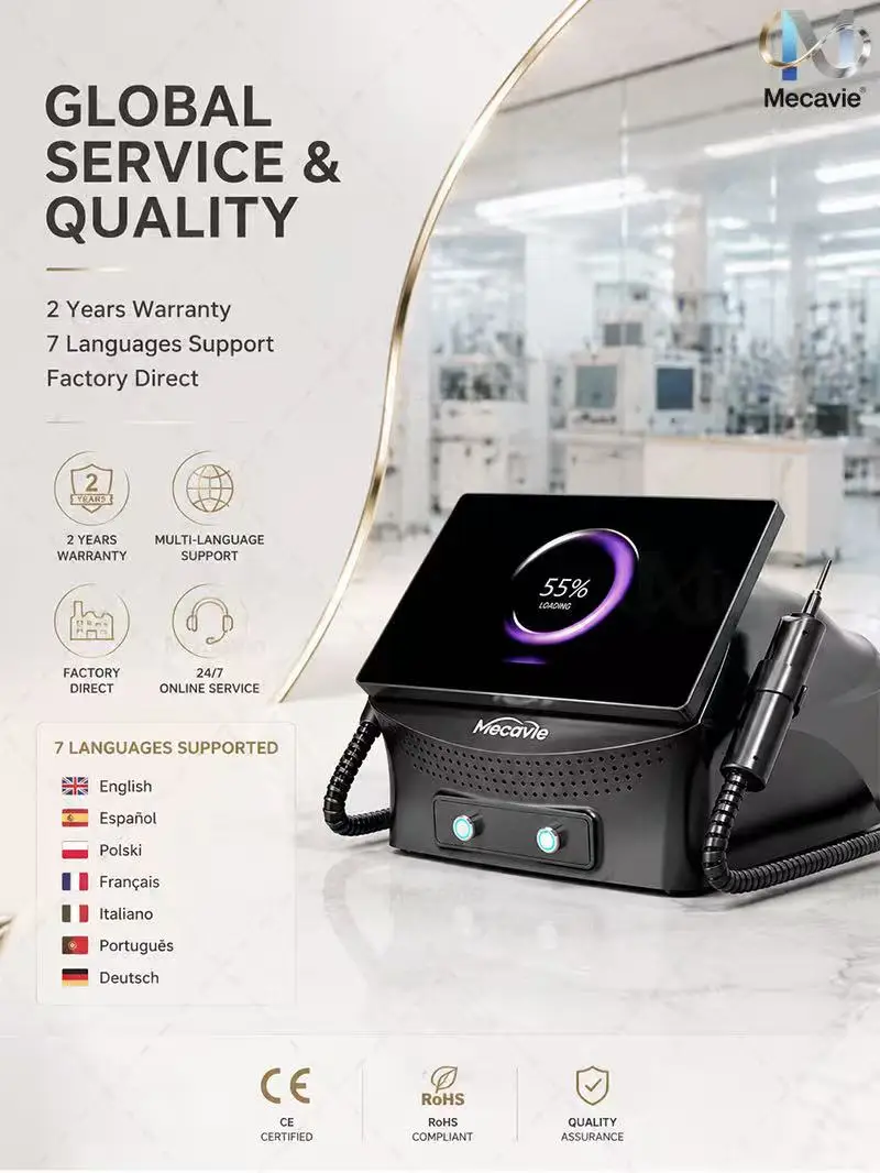 Appareil laser 4 ondes Mecavie de bureau, pour la réduction permanente des poils par cryolipolyse, le détatouage au picoseconde et le traitement de la mélanine, soins du visage et de la peau, idéal pour les salons.