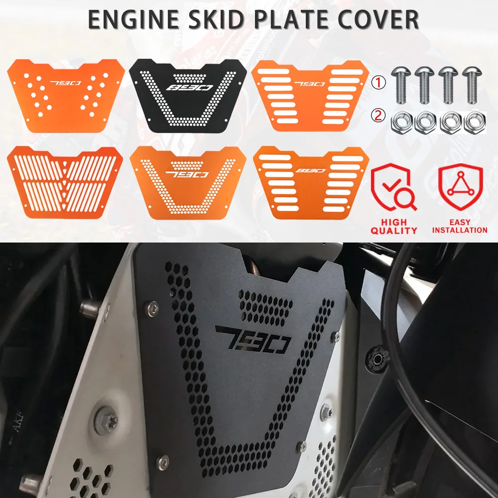 

Motorcycle Accessories For 890 790 Adventure S R 2019-2023 2022 Skid Plate Engine Guard Chassis protector Cover Crap Flap