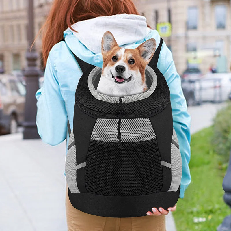 Pet Dog Carrier Bag Black Portable Travel Carriers Backpack Perros Breathable Mesh Carrying for Dogs Small Cats Puppy Outdoor