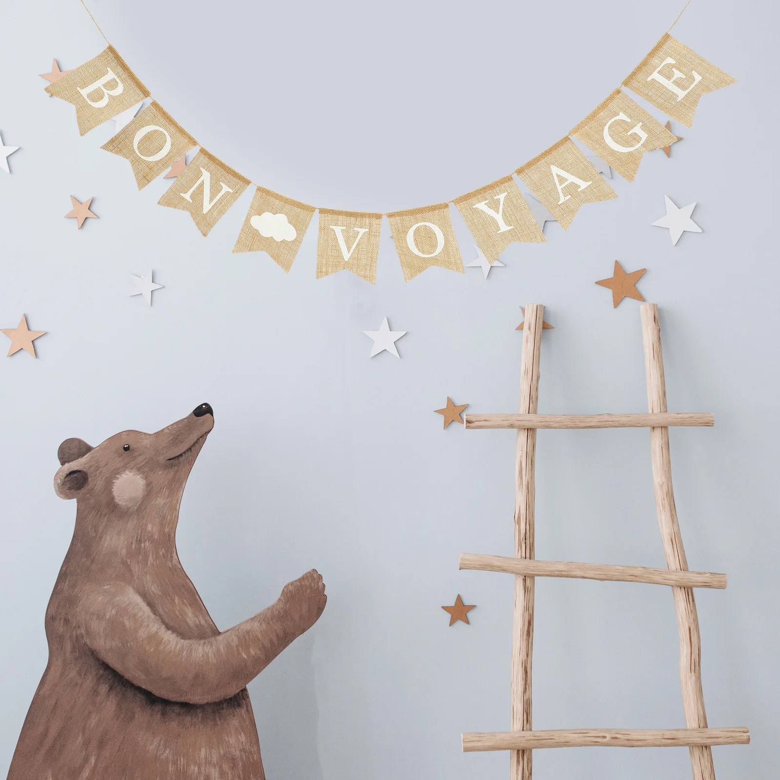 

Voyage Banner Burlap Nautical Party Decoration Cruise Theme Flag Backdrop Nautical Party Bunting Rustic Photo Booth
