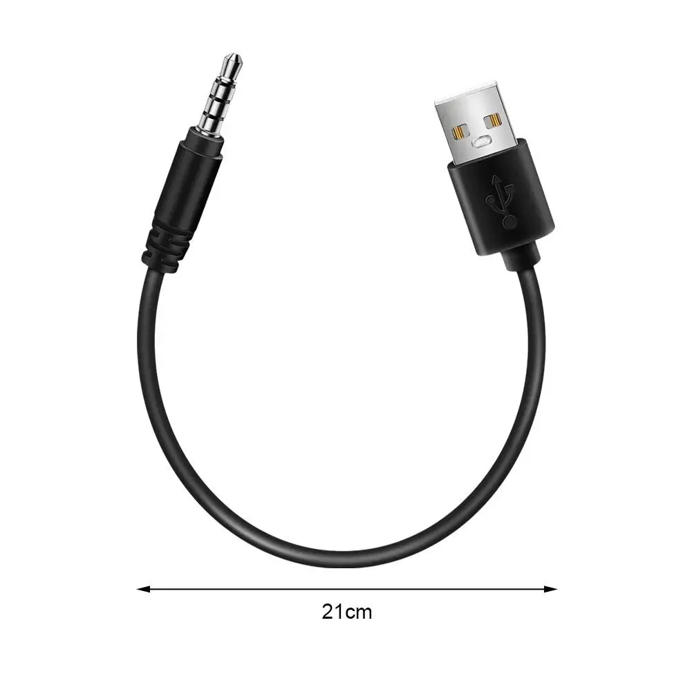 Wtyczka 3,5 mm AUX Audio Jack na USB 2.0 męski kabel ładowarki Adapter do samochodu MP3 USB kabel konwersyjny