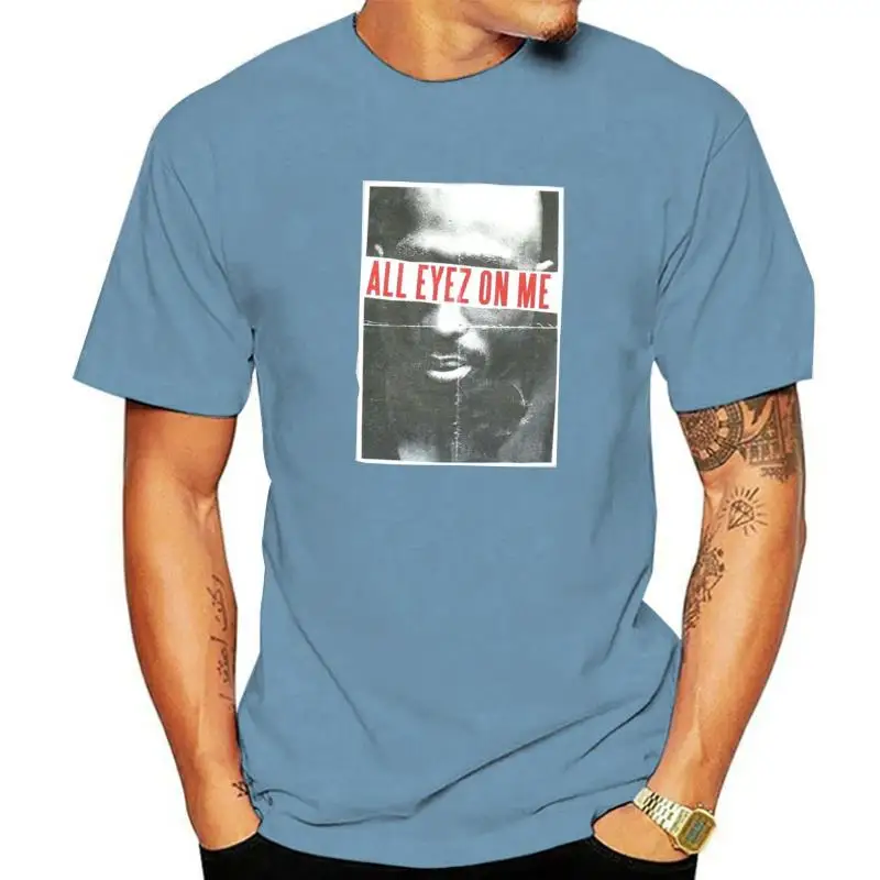 TUPAC SHAKUR ALL EYEZ ON ME HEATHER GREY T-SHIRT NEW OFFICIAL ADULT RAP MUSIC men tee shirt brand tops