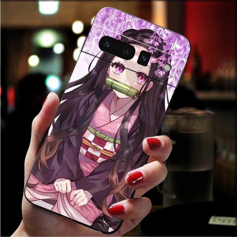 Funda de teléfono Nezuko Demon Slayer para Google Pixel 10 9 Pro XL 9A 8 7 6 Pro Pixel 8A 7A 6A Pixel 8 7 6 5