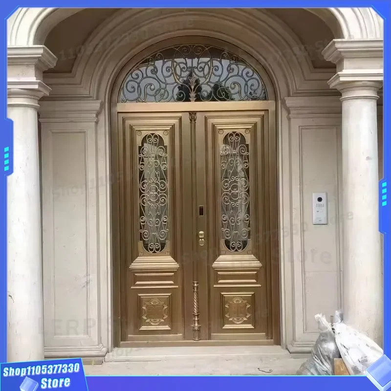 Modern Elegant Double Door Design For Villa Entrance Gate Matching High Quality Contemporary Style Front Entryway Security