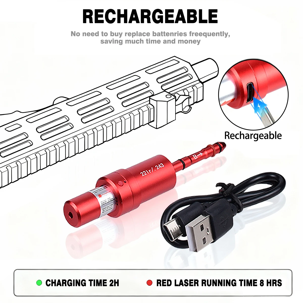 22LR 22 LR 40S&W 30-30.25.27 7 مللي متر 6.5 مللي متر 177 7.62 300win 12GA 45ACP 223rem 9 مللي متر تدريب ليزر رصاصة تتحمل البصر ليزر النار الجاف