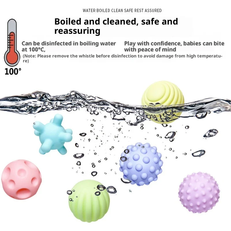 Juego de múltiples bolas texturizadas para desarrollar sentidos táctiles de bebé, juguete de pelota de mano táctil para bebé, pelota de entrenamiento para niños, bolas suaves de masaje