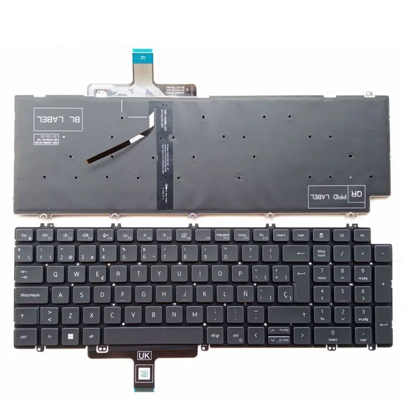 Imagem -02 - Teclado do Portátil com Retroiluminação para Dell Latitude Eua Russo Espanhol Latim Dell Latitude 5520 5521 Precisão 3560 3561 Inglês ru la Novo