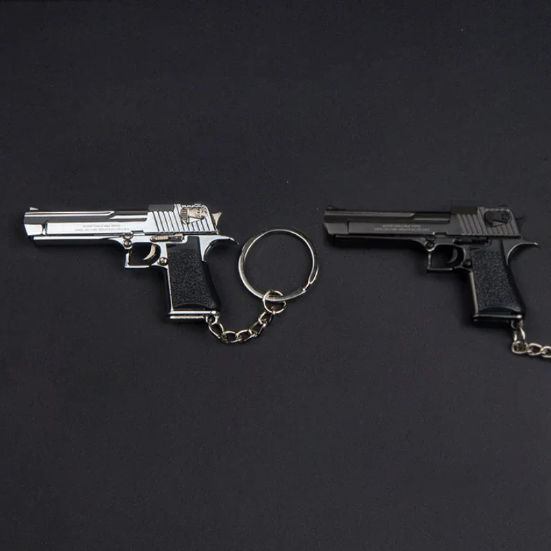 Alloy 1:4 Scale Desert Eagle Pistol Keychain Mini Toy Gun Model Metal Keychain For Adult Christmas Gift image 5