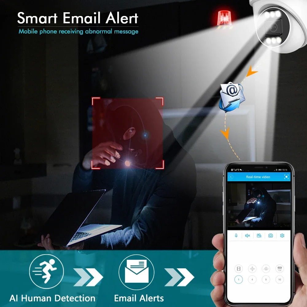 OEM 8MP 4K 25FPS PoE IPカメラ ドーム型セキュリティCCTVシステム 屋外ホームネットワーク ナイトビジョン 屋外セキュリティカメラシステム