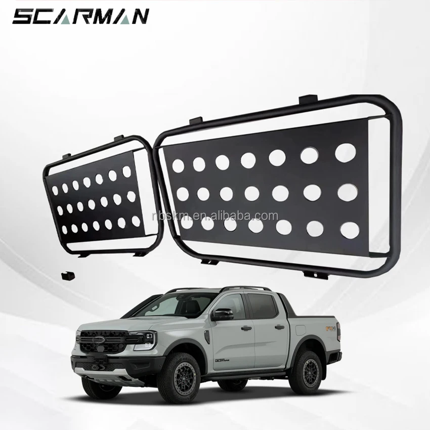 

Manganese Steel Rear Window Molle Panel Cargo Rack Panel System for JP WranglerJL Off Road Vehicle Modification Accessories