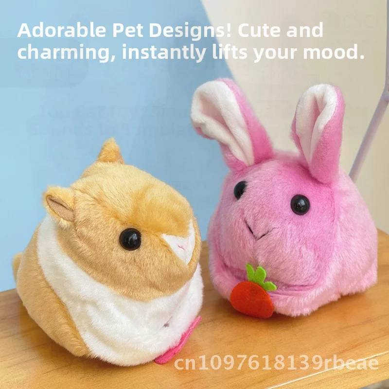 لعبة سلسلة سحب أرنب قطيفة مع ذيل هزاز للأطفال هدية السنة الجديدة لعبة رياض الأطفال لعبة الحديقة عبر الحدود #4