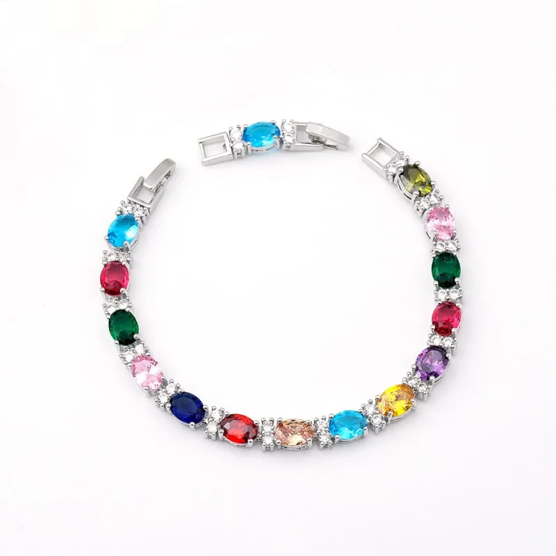 

2024 Charm Popular Crystal Bracelet&Bangle Trendy Bracelet For Women Fashion Jewellery Pulseira Bright Valentine Lover Day Gift