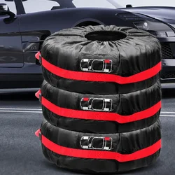 4PCS Universal Car Spare Tire Covers Case Auto Wheel Tires Storage Bags 210D Oxford Cloth Dust-proof Protector Car Styling