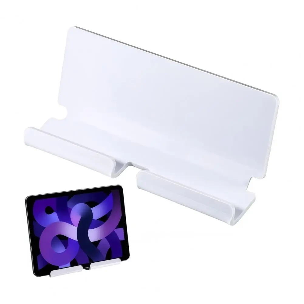 Acrylic Smartphone Dock Bedroom Phone Mount Acrylic Tablet Wall Mount Holder Universal Smartphone Stand with Cable for Office