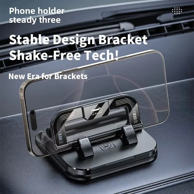 حامل هاتف السيارة الجديد للسيارة 360 ° لوحة القيادة القابلة للدوران، عرض أفقي وعمودي، حامل الهاتف الخليوي، بطاقة ركن السيارة المؤقتة #2