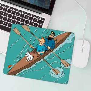 As aventuras dos tintins gaming mouse pad xs pequeno mousepad para pc gamer decoração de mesa escritório mouse tapete deskmat 8 principais vendas tapete tintin - №8