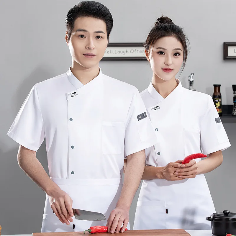 ベイカーズベーカリーシェフ作業服半袖ホテルレストランキッチンシェフ服キッチンジャケット