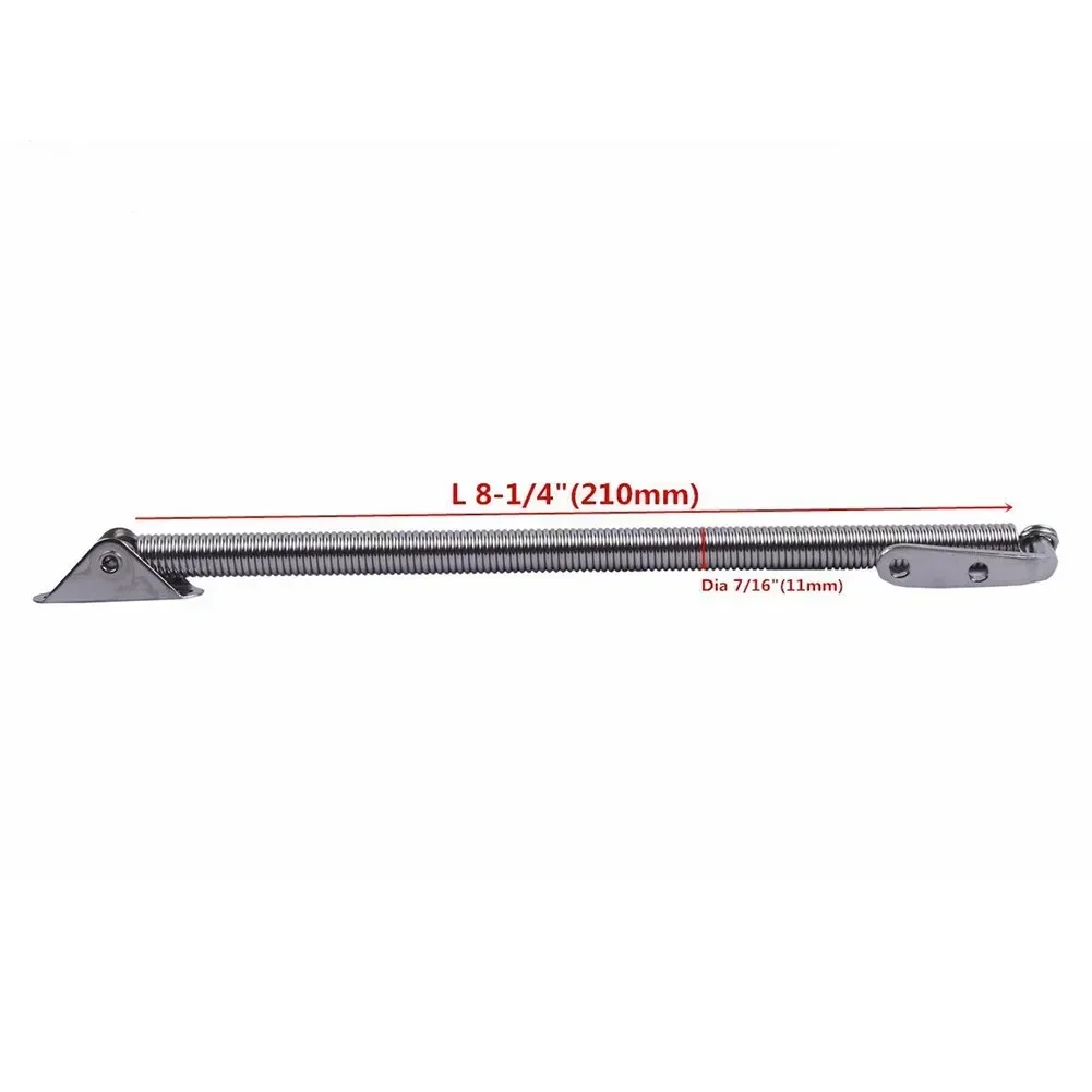2pcs Marine Stainless Steel Boat Hatch Support Spring Adjuster 8-1/4