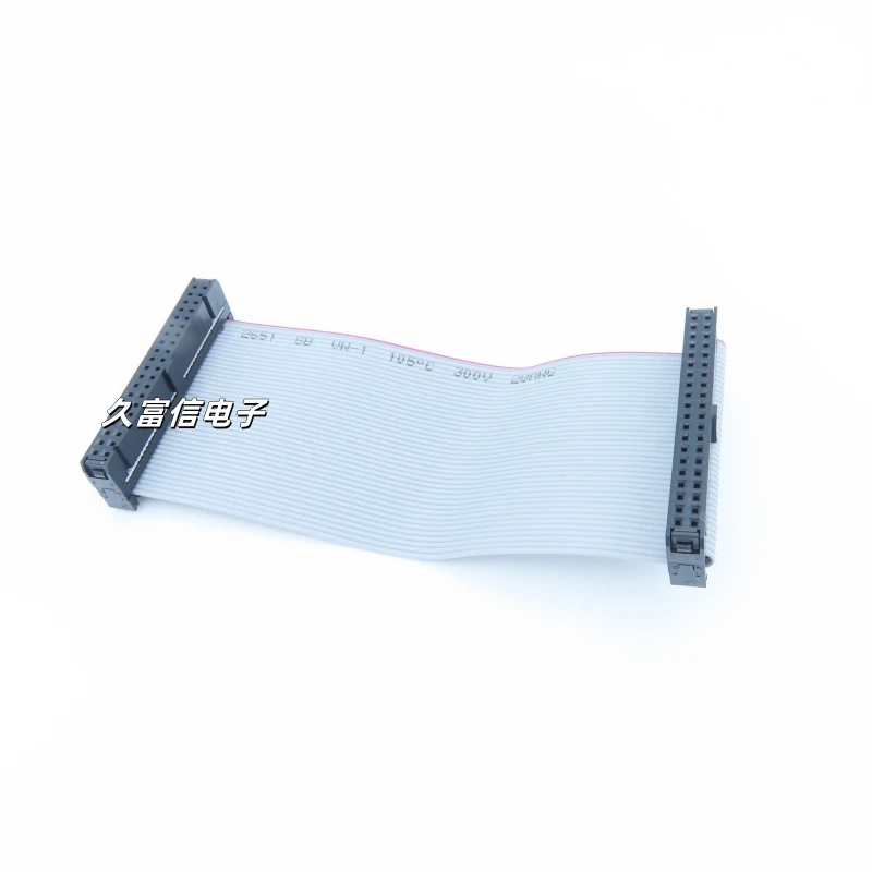 1PCS FC-40P Flat Cable 2.54mm Pitch 2*20Pin IDC Cable 50cm 80cm 1m Gray Flat Ribbon Data Connection Cable JTAG Download Cable