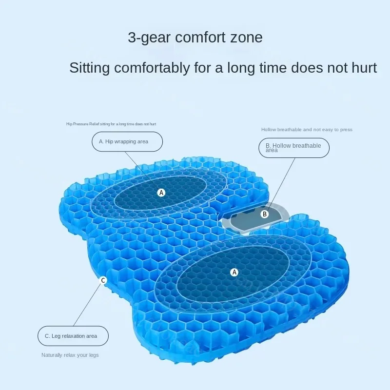tailbone decompression seat cushion, office sedentary cushion, gel seat cushion, which can protect waist and plastic buttocks