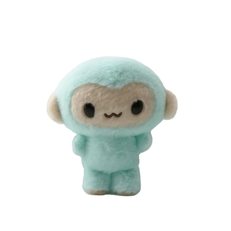 Multicolor Cute Mini Monkey Plush Doll Fluffy Stuffed Kawaii Animal Toy Collectible Figure
