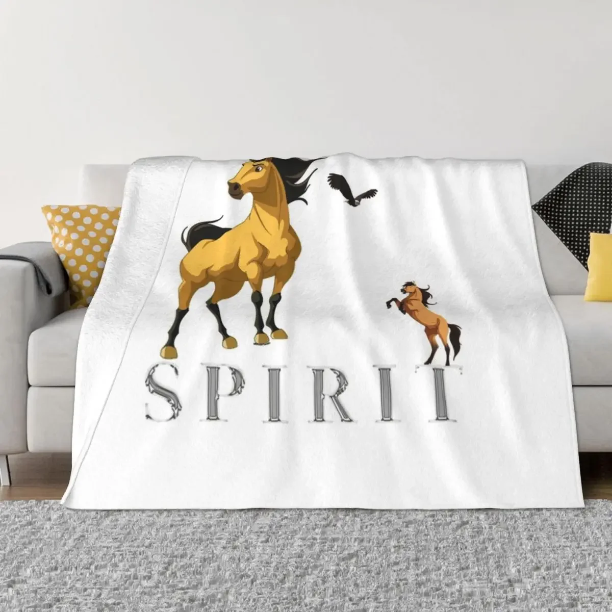 Spirit Stallion of the Cimarron Classic Throw Blanket halloween Cute Plaid Personalized Gift Blankets