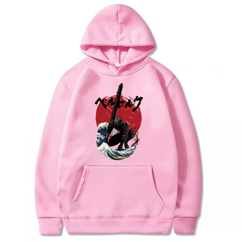 Berserk الرجال الشتاء هوديي Harajuku نمط الهيب هوب بنين بنات عادية فضفاض مريح البلوز البلوز الموسيقى مستوحاة هدية #3