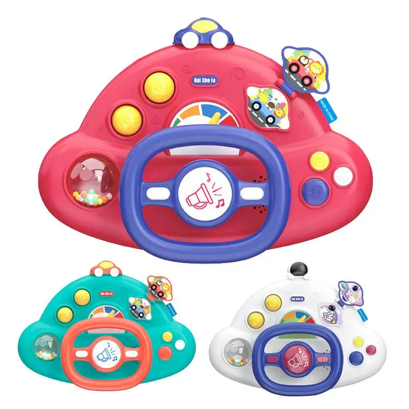 Driving Simulation Toy Pretend Play Toy Steering Wheel 360 Degree Rotation With Light Sound Kids Early Steering Wheel Vocal Toys