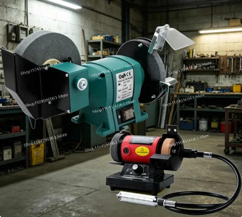 Variable Speed Mini Bench Grinder: Digital Display for Home & Industrial Use