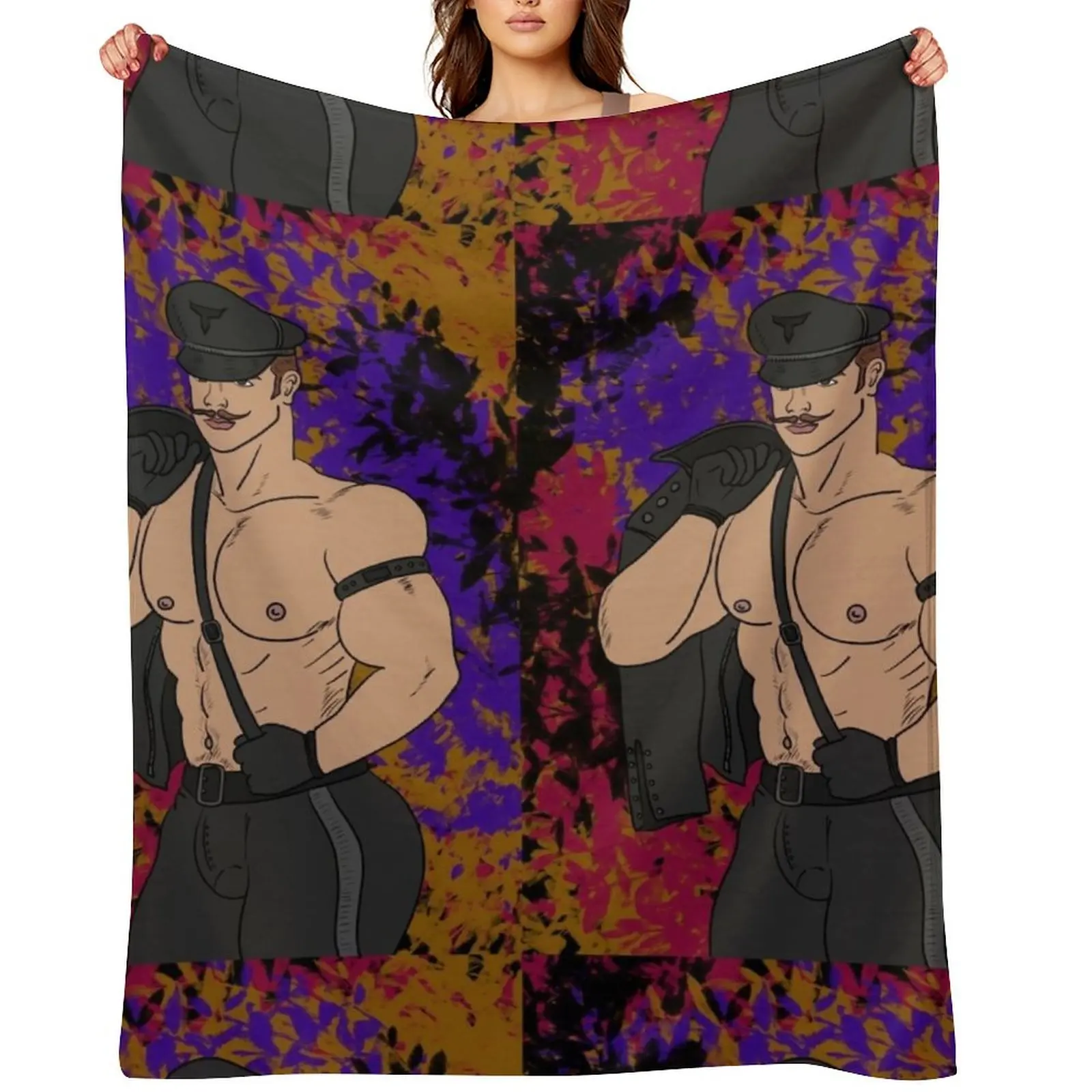 

Tom of Finland (Darkside) Throw Blanket halloween Designers Baby for sofa Blankets