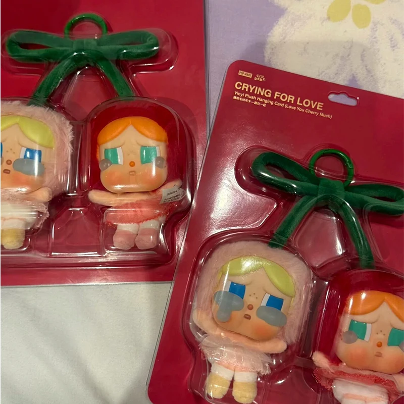 

New Crybaby Crying for Love Series Hanging Card Cute Plush Doll Cherry Figurer Toy Keychain Pendant Kids Toy Gift