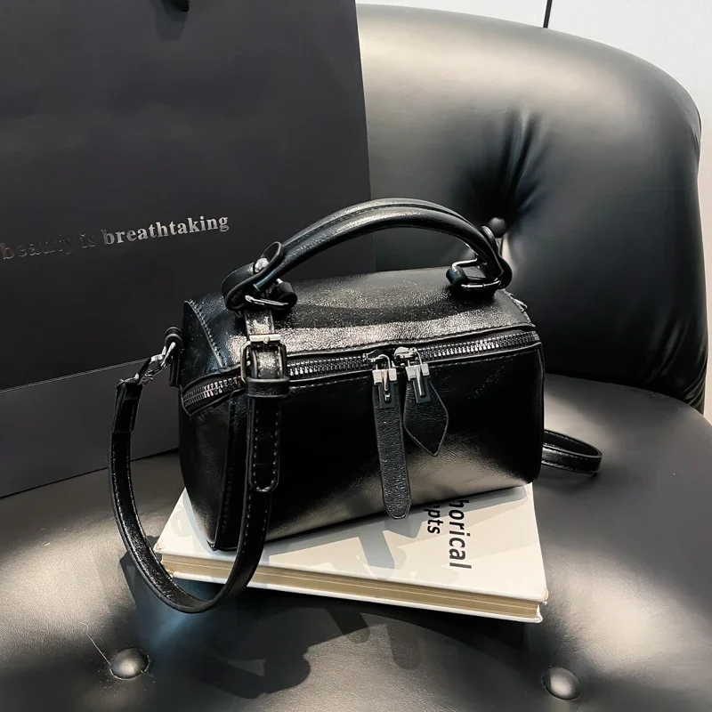 Casual Solid Versatile PU Square Shoulder Bags High Quality Large Capacity Temperament Commute Crossbody Bags for Women 2025 New